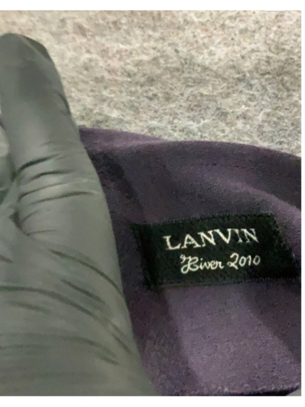Lanvin Purple Asymmetrical Dress Silk Wool Designer Cocktail Sheath US4 Work - Picture 6 of 6